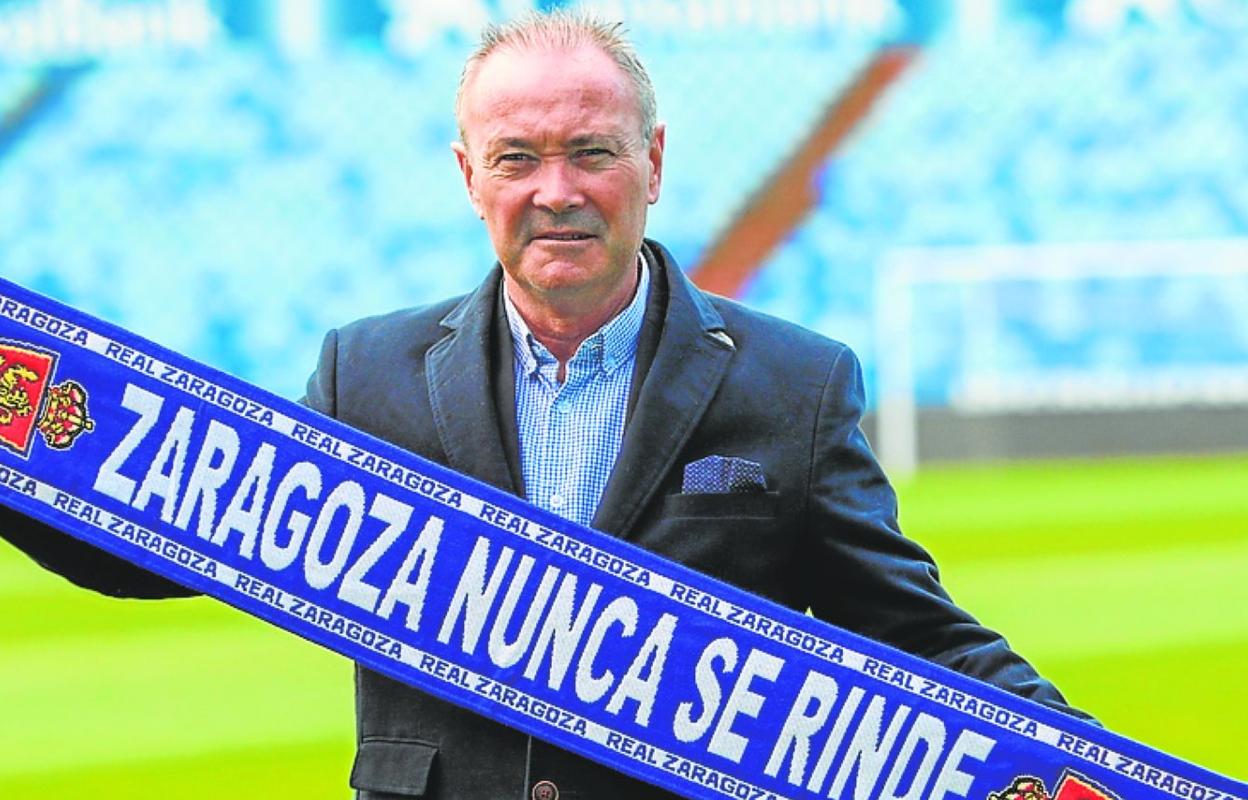 Juan Ignacio Martínez, en su llegada a Zaragoza. 