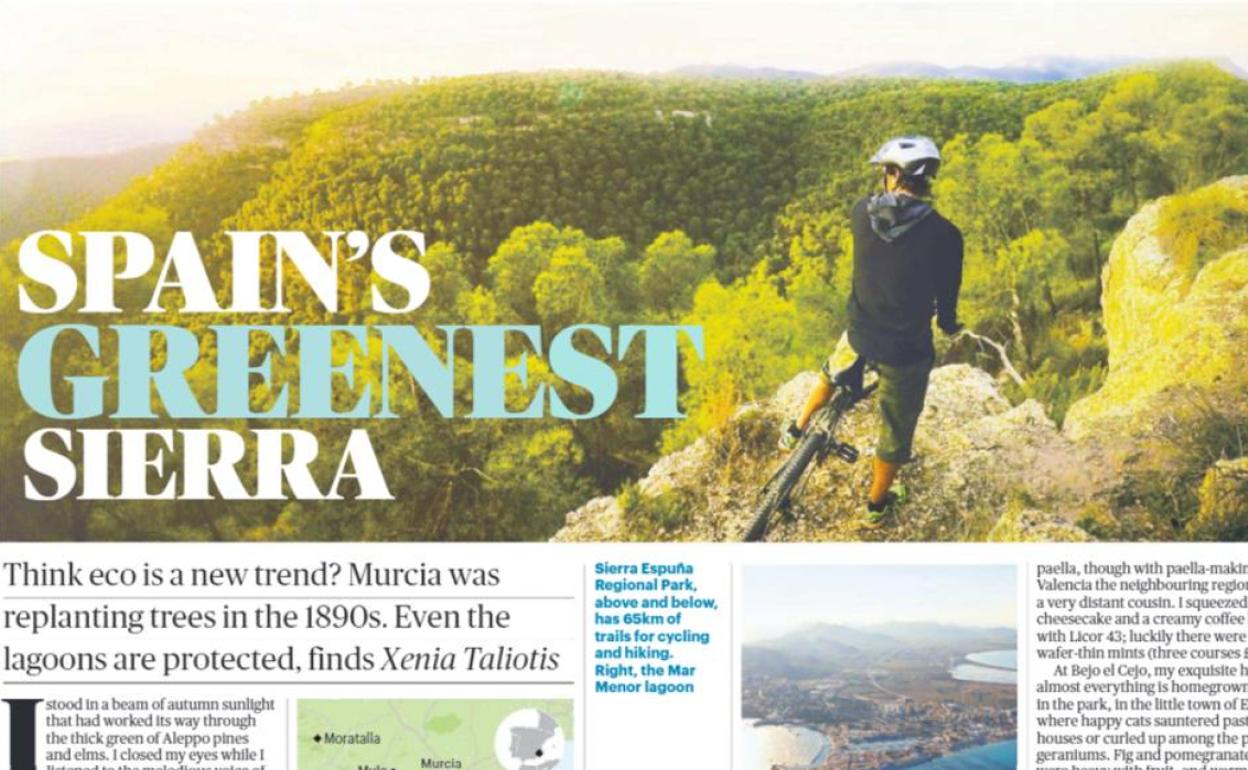 'The Sunday Times' anima a los turistas británicos a descubrir la Región de Murcia
