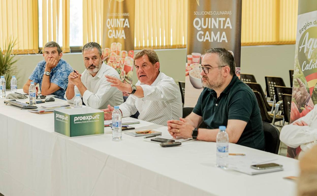 Mariano Zapata, presidente de Proexport, en la Comisión de Gobierno de la asociación, este lunes.