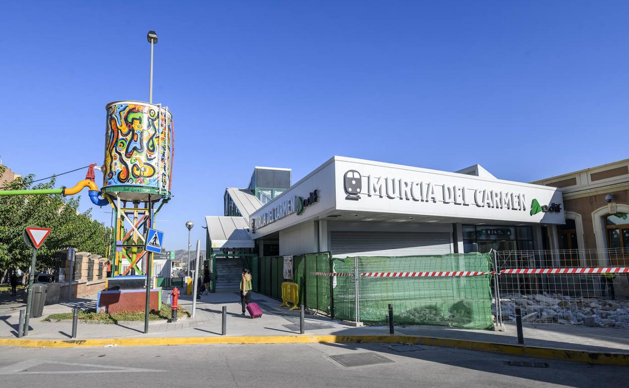 Imagen de la estación provisional del AVE.