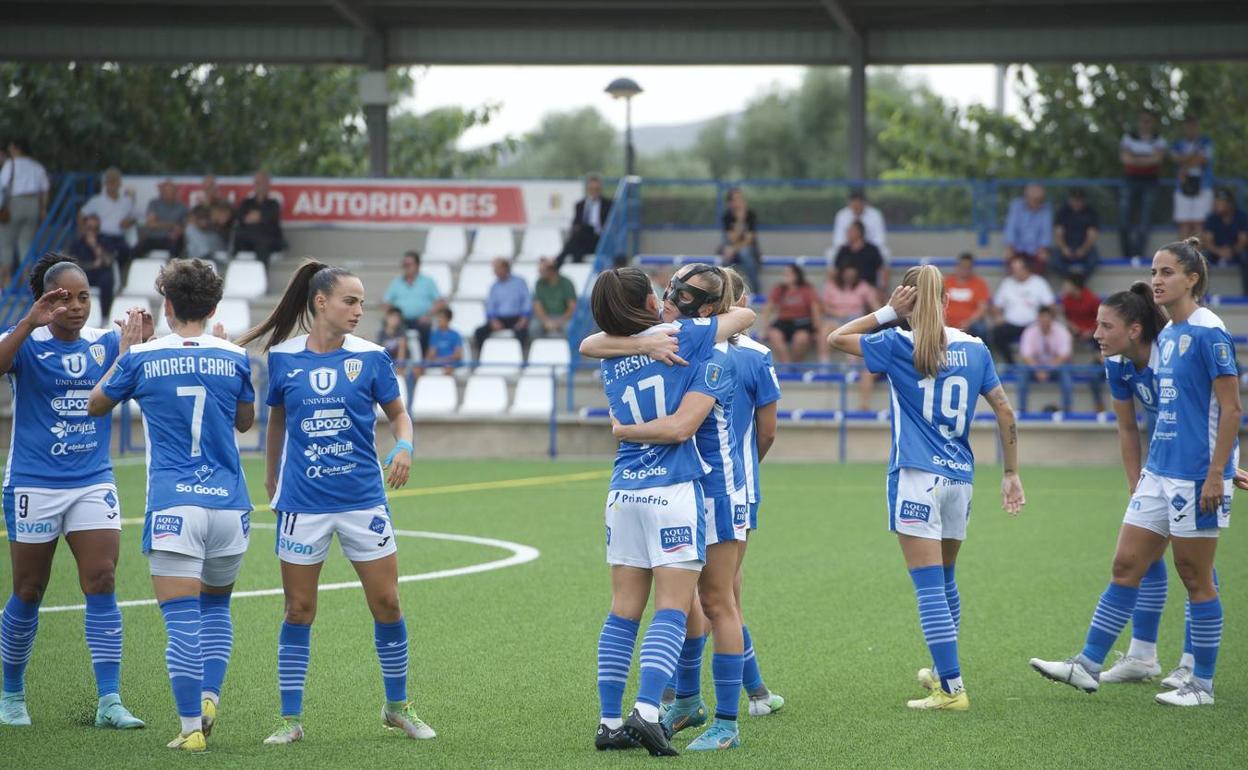 Las jugadoras del Alhama en una imagen de archivo. 