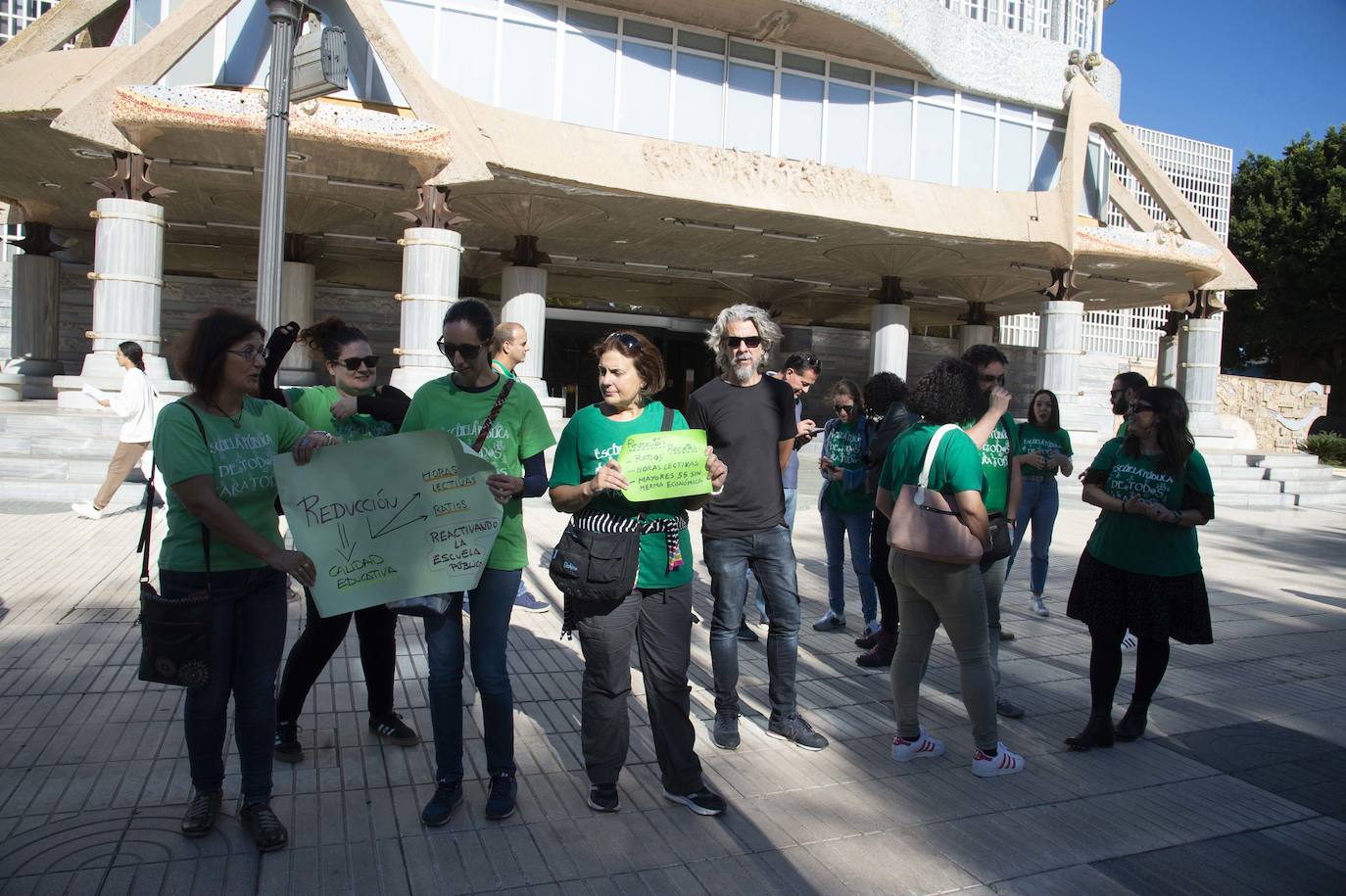 Fotos: Los sindicatos de enseñanza protestan en Murcia y Cartagena