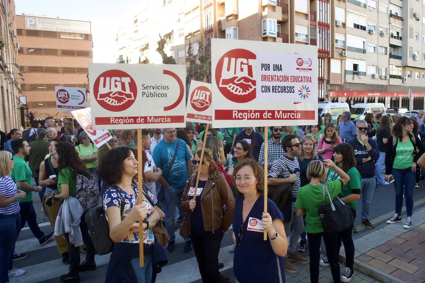 Fotos: Los sindicatos de enseñanza protestan en Murcia y Cartagena