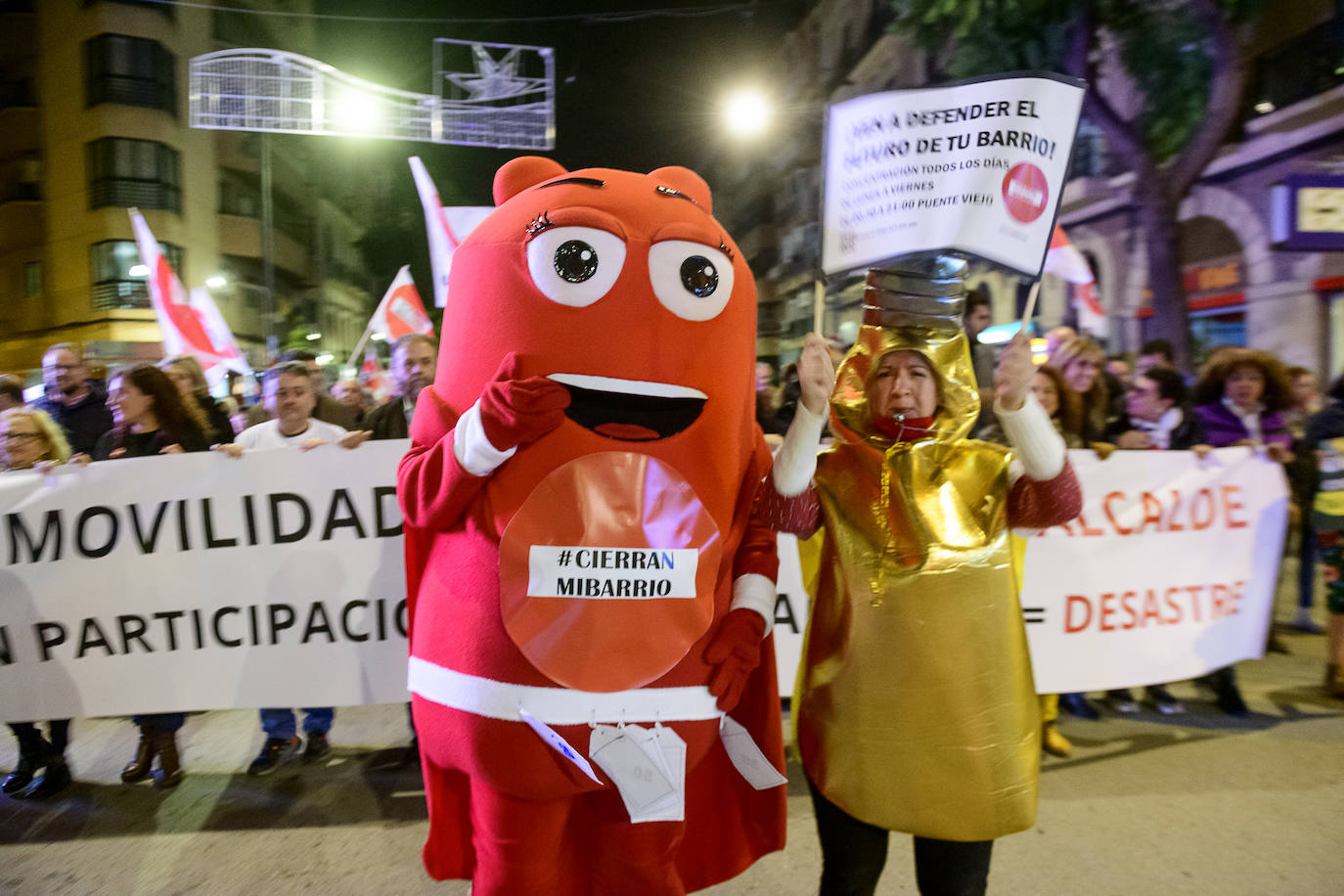 Fotos: Manifestación contra el plan de movilidad del Ayuntamiento de Murcia
