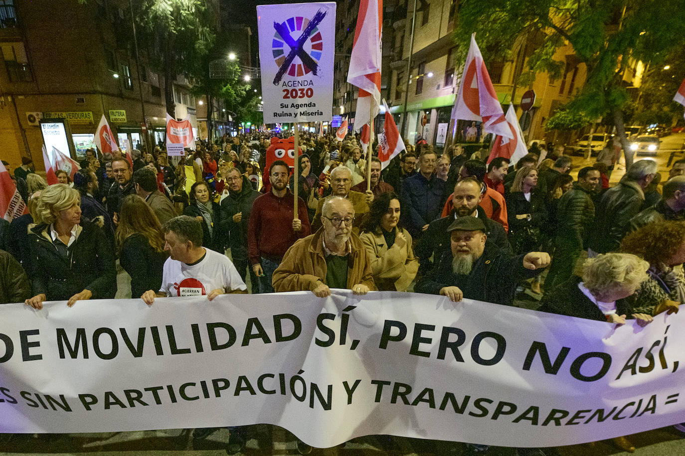 Fotos: Manifestación contra el plan de movilidad del Ayuntamiento de Murcia