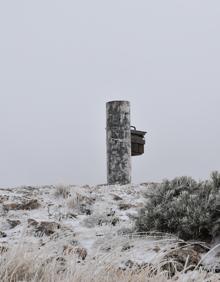 Imagen secundaria 2 - Paisajes nevados en el Pico del Obispo, este sábado.