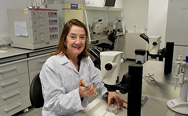 Pilar Coy, catedrática de Fisiología de la Universidad de Murcia, en el Campus de Espinardo. 