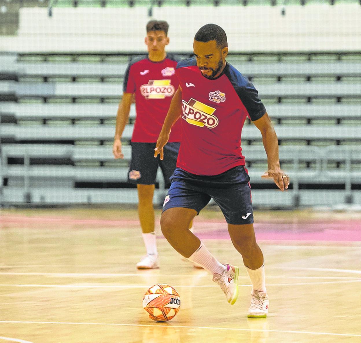 Leo Santana, en un entrenamiento de esta semana. 