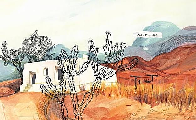 Ilustración de Ilu Ros para 'Bodas de sangre', que junto a 'Yerma' y 'La casa de Bernarda Alba' conforma 'Una trilogía rural', su nueva obra. 