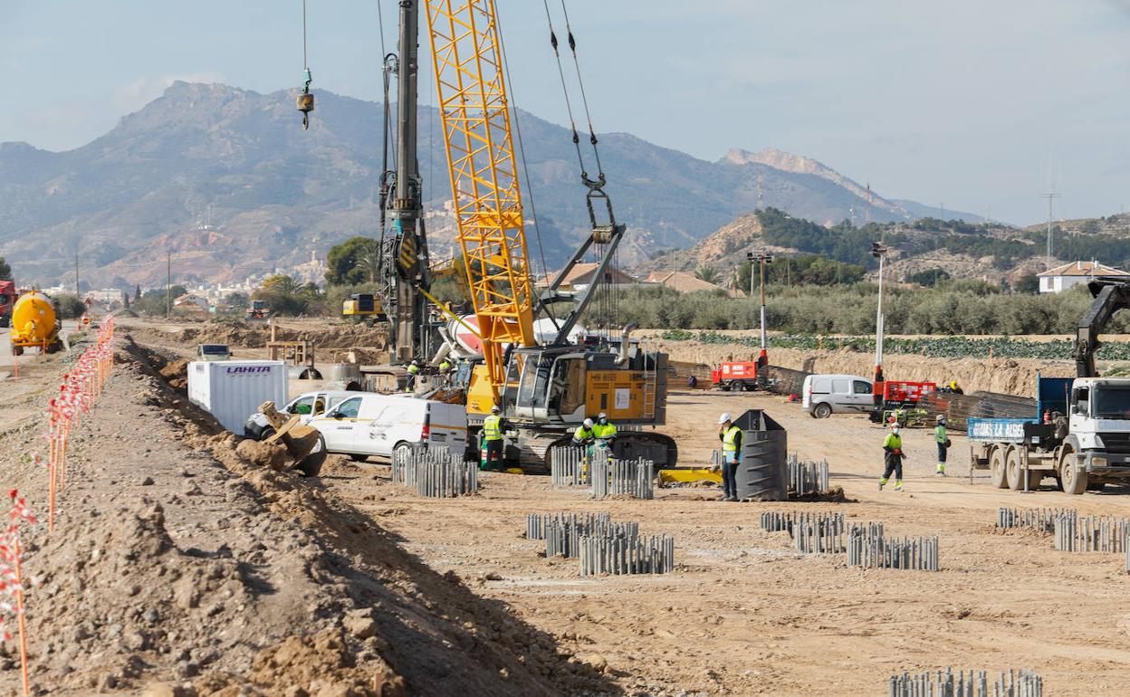 Obras del AVE en Lorca.