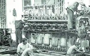 Montaje motor Krupp 1950
