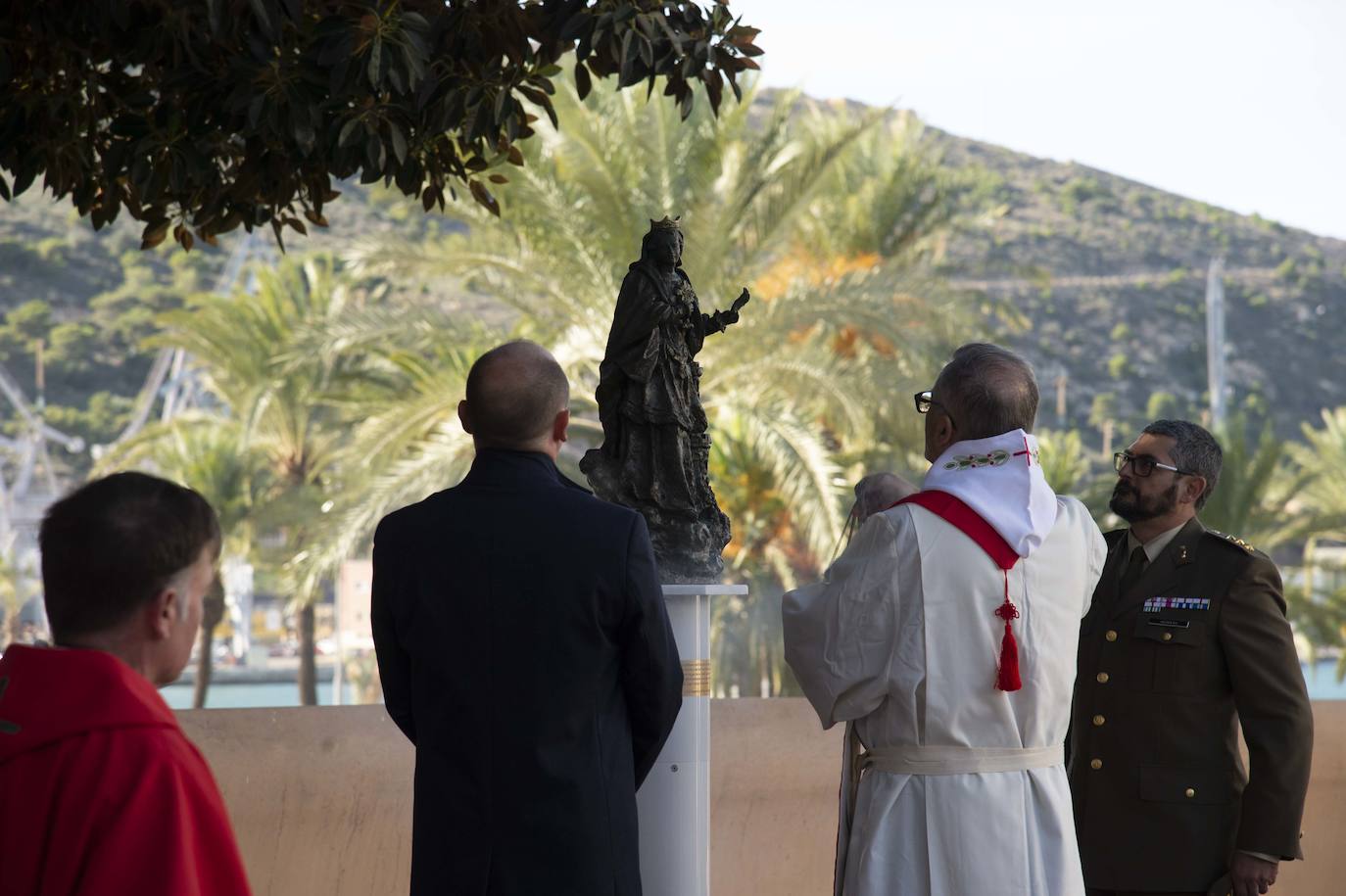 Fotos: Una Santa Bárbara de Quirós protege el Gobierno Militar en Cartagena