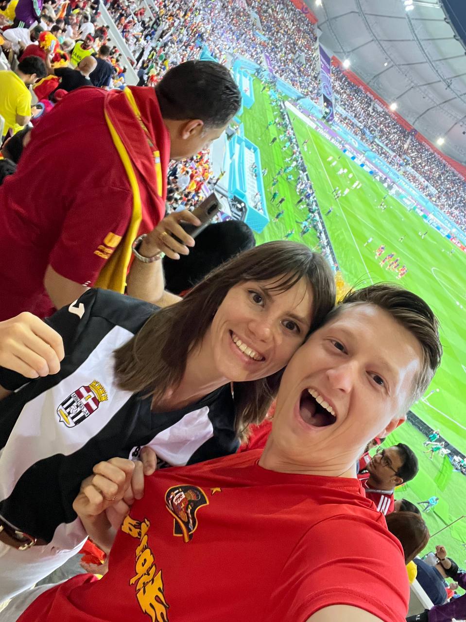 Los dos bielorrusos en el partido. 