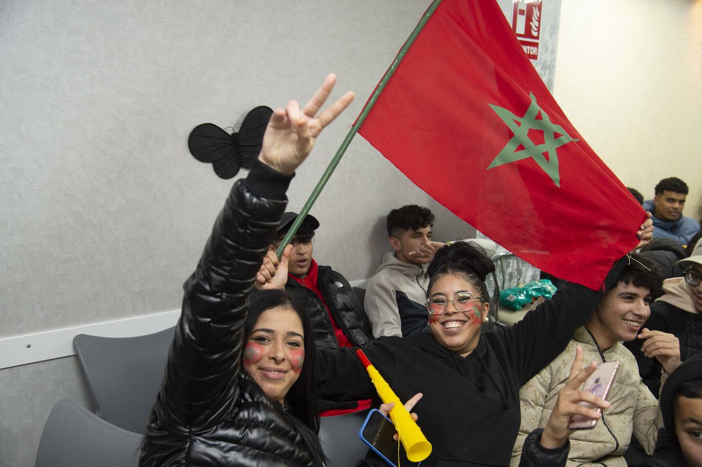 Fotos: Celebración de la colonia marroquí de la Región de Murcia tras vencer a España en el Mundial, en imágenes