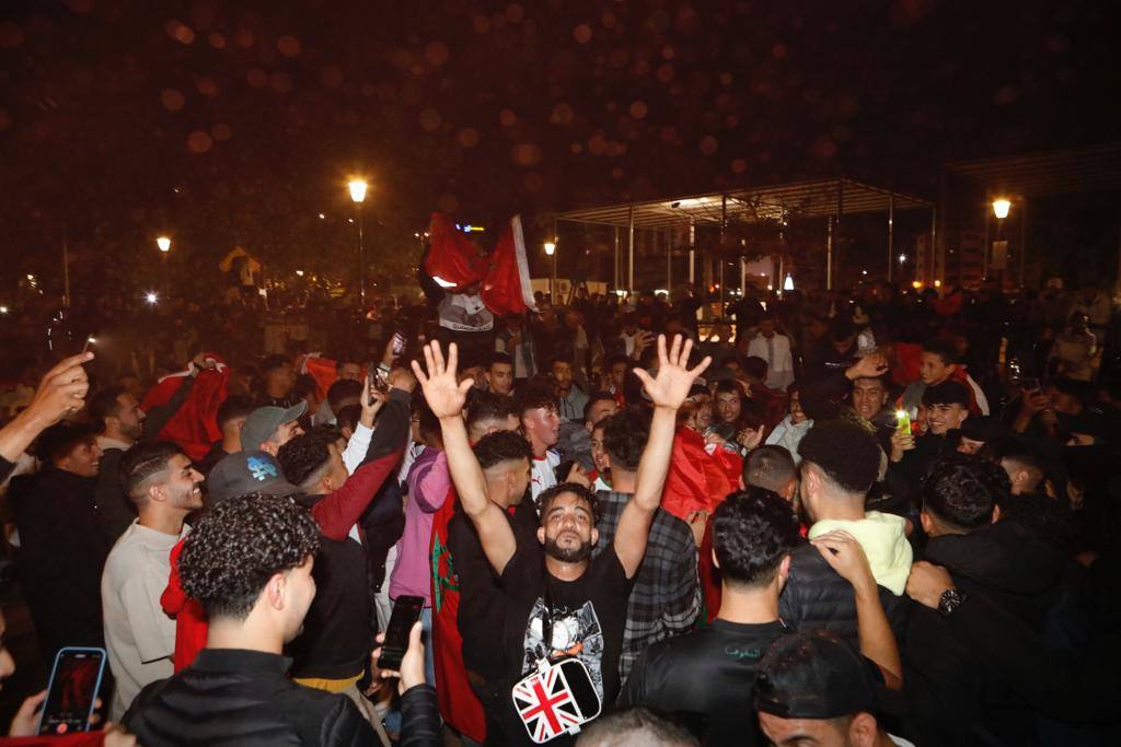Fotos: Celebración de la colonia marroquí de la Región de Murcia tras vencer a España en el Mundial, en imágenes