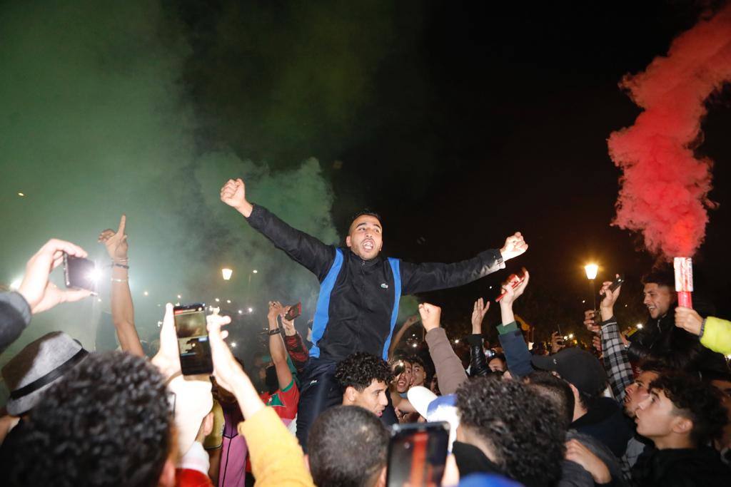 Fotos: Celebración de la colonia marroquí de la Región de Murcia tras vencer a España en el Mundial, en imágenes