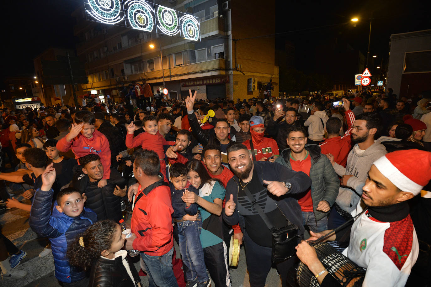 Fotos: Celebración de la afición marroquí en Murcia y Lorca