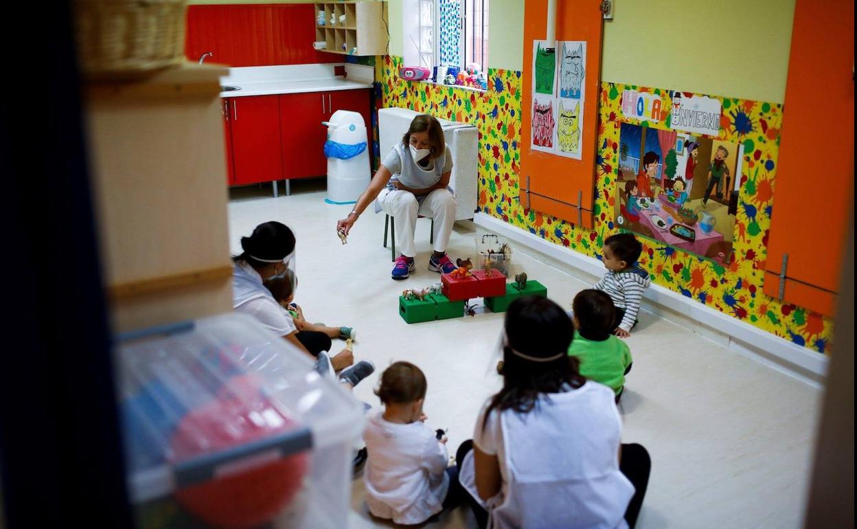 Varios niños en una guardería, en una imagen de archivo. 