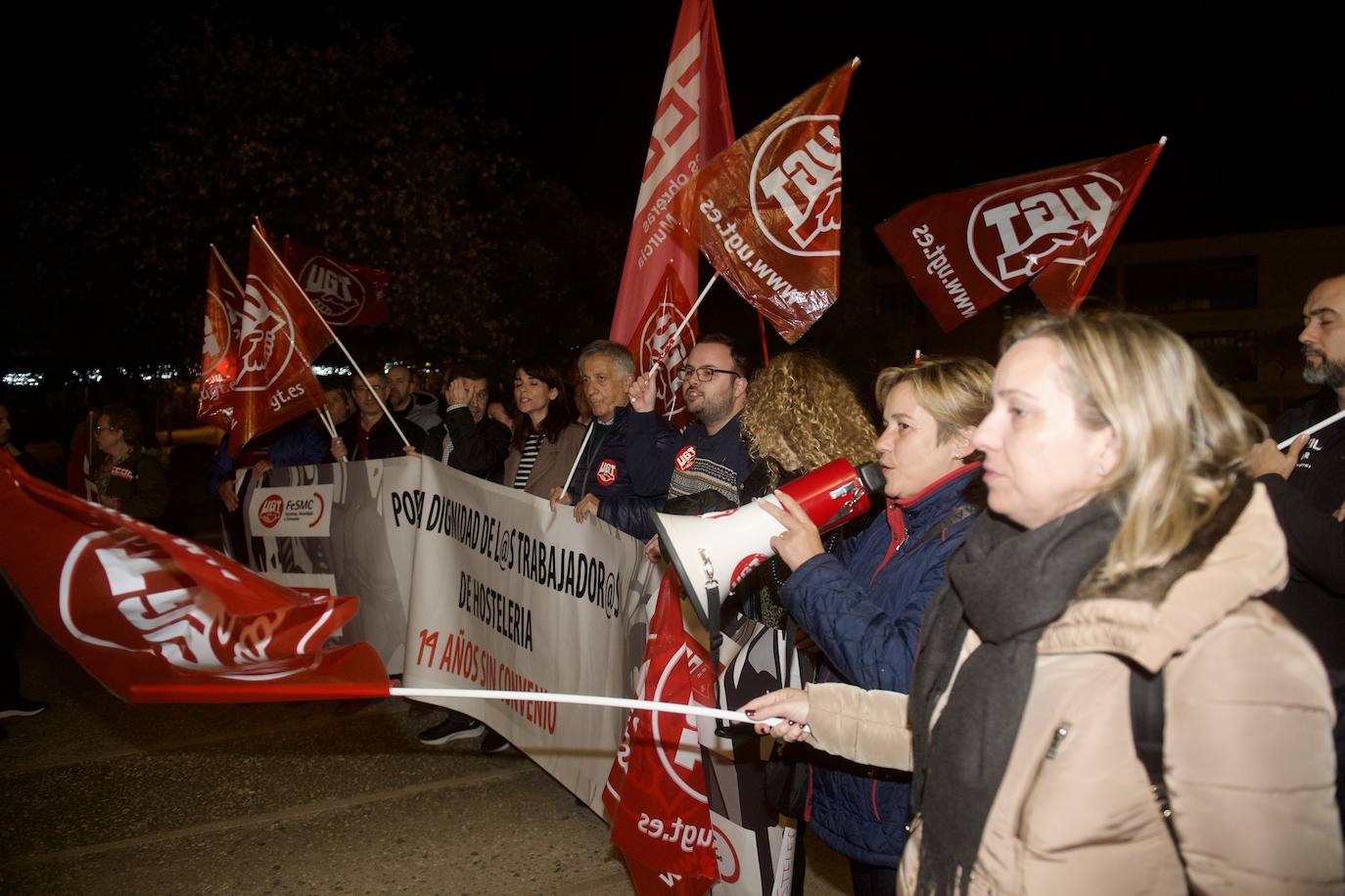 Fotos: Protesta en Murcia por el convenio de hostelería