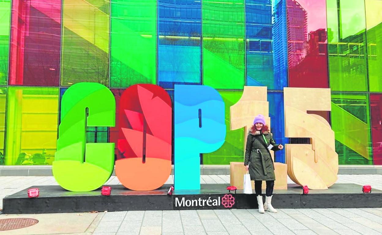 Teresa Vicente Giménez en Canadá para participar en la Conferencia de Biodiversidad de la ONU.