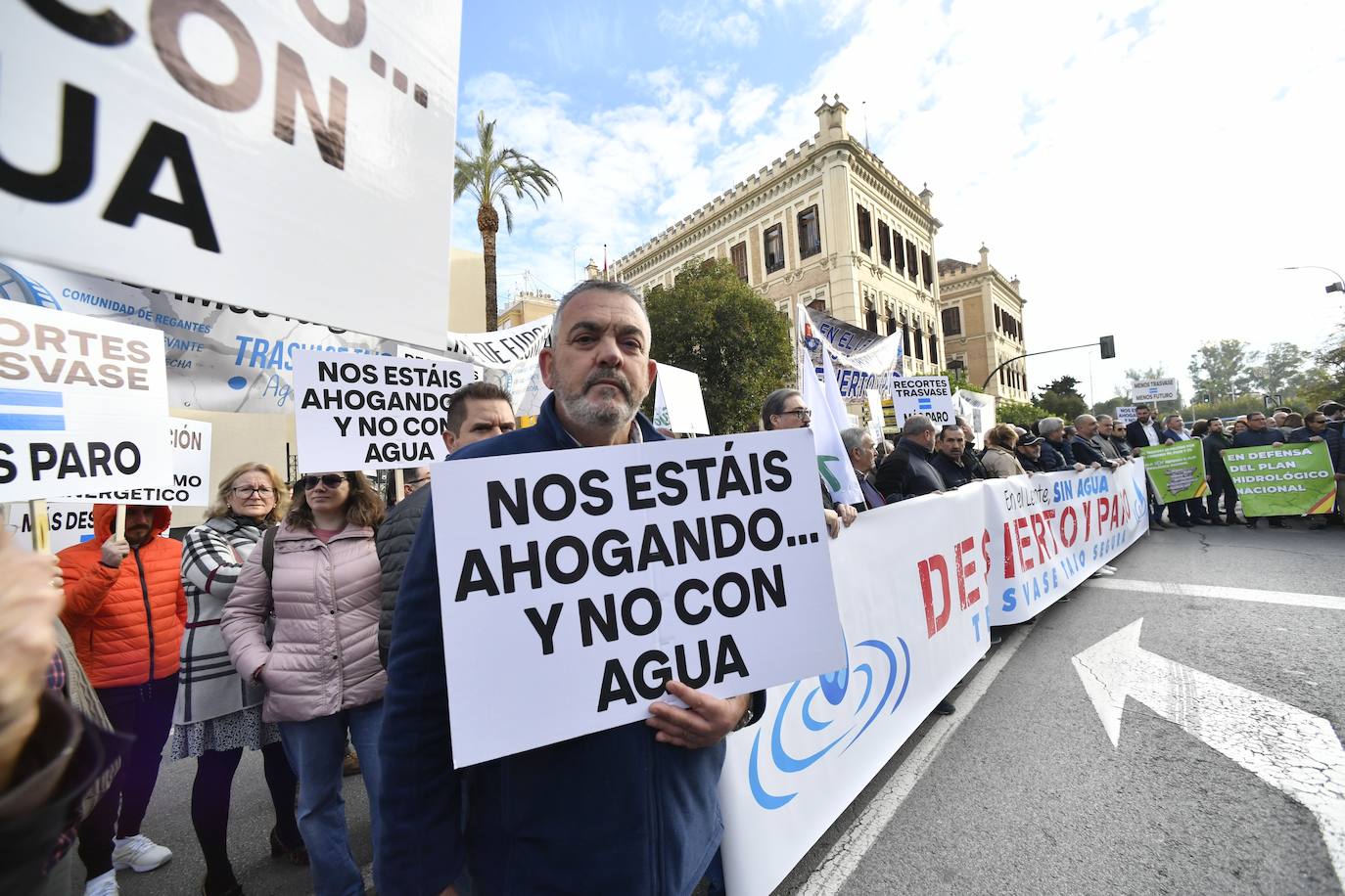Fotos: Protesta en defensa del Trasvase Tajo-Segura, en imágenes