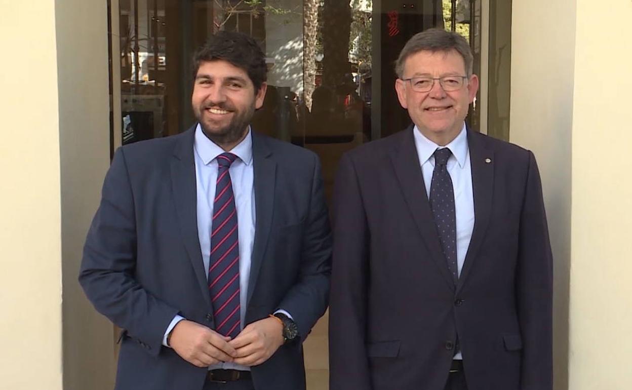 Fernando López Miras y Ximo Puig, en una imagen de archivo.