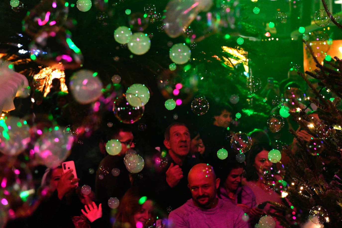 Fotos: Encendido de las luces navideñas en Murcia