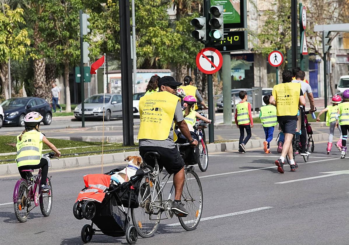 Marcha cicloturista en Murcia, en una imagen de archivo.