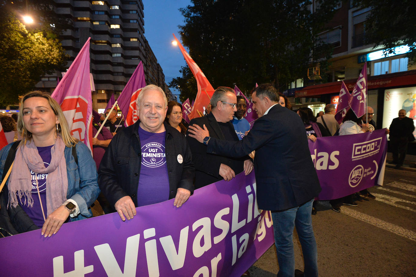 La manifestación del Día de la Mujer en Murcia, en imágenes