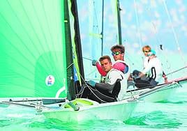 José Manuel Ruiz, en primer término, junto a Pol Marsans, en una prueba del Europeo júnior, en octubre del año pasado.