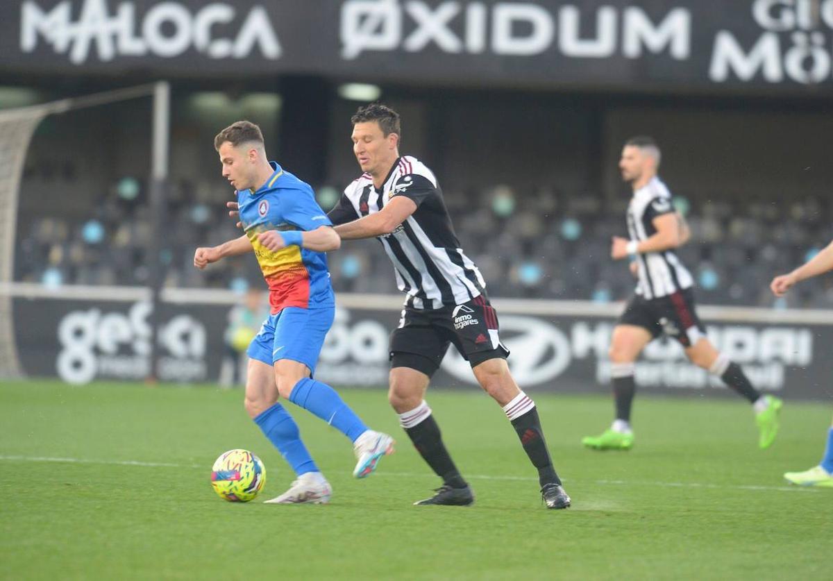 Imagen del partido entre el FC Cartagena y el Andorra este domingo.