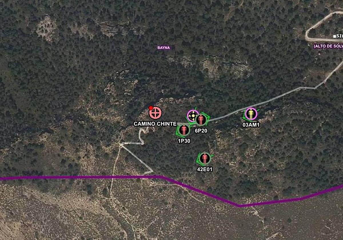 Punto donde se produjeron los hechos.