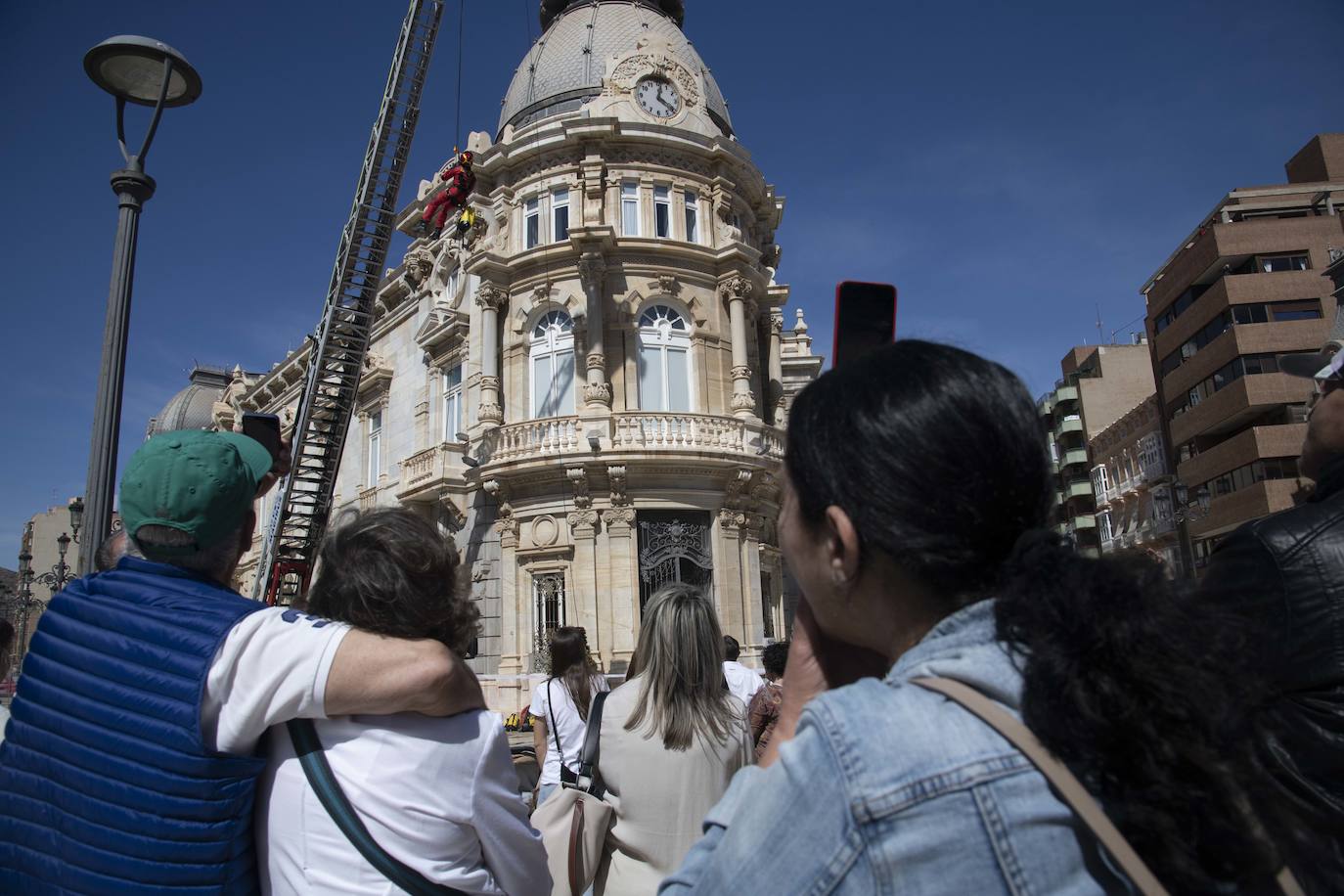 Exhibición de los bomberos de Cartagena