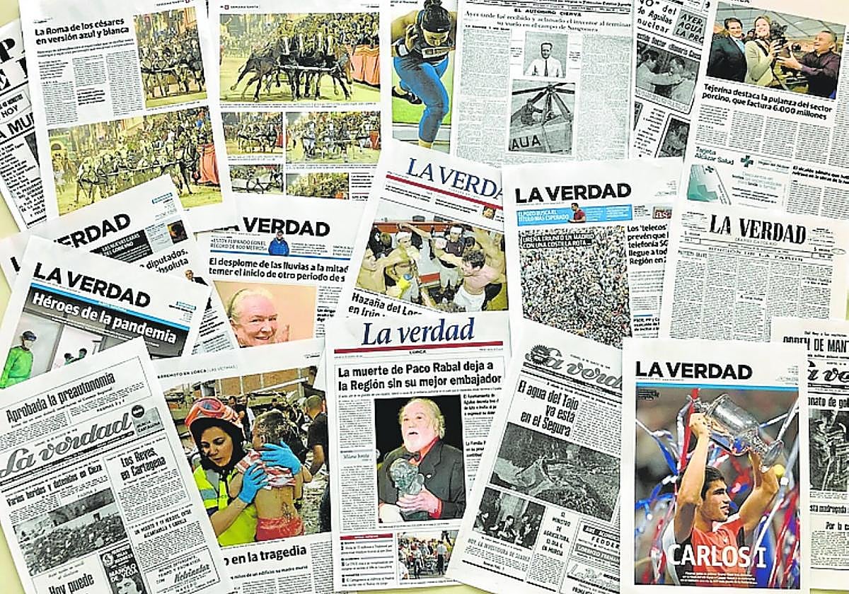 Algunas de las portadas de la 'Expo 120 aniversario' .
