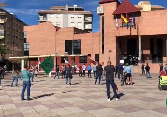 Los agentes de la Policía Local, en una concentración.