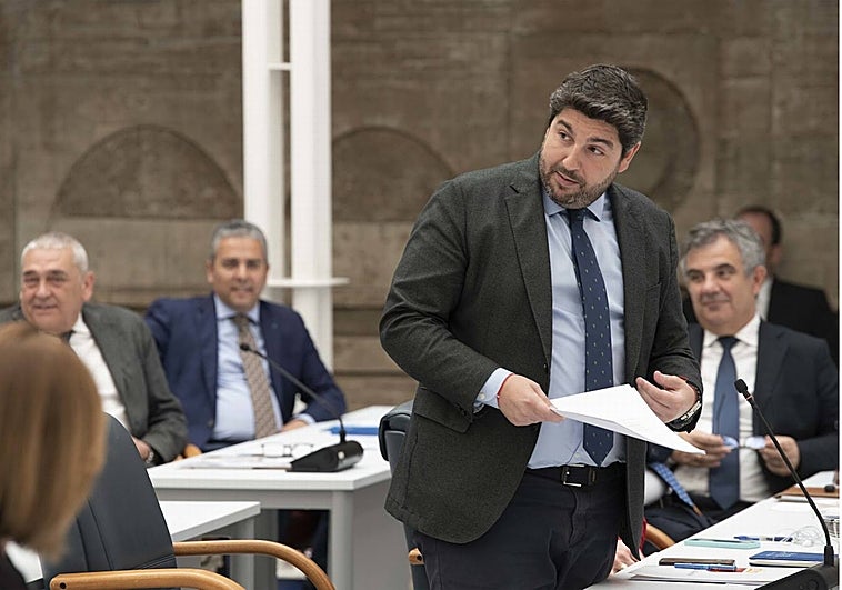 López Miras, durante la sesión de control.