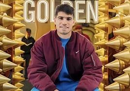 Alcaraz, en una visita a una tienda de Nike en Oregón.