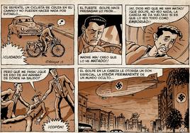 Una de las páginas del nuevo cómic vivo 'Invasión NaZZi' realizada por Fángel.
