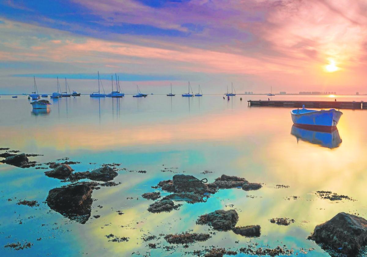 Atardecer en el Mar Menor.