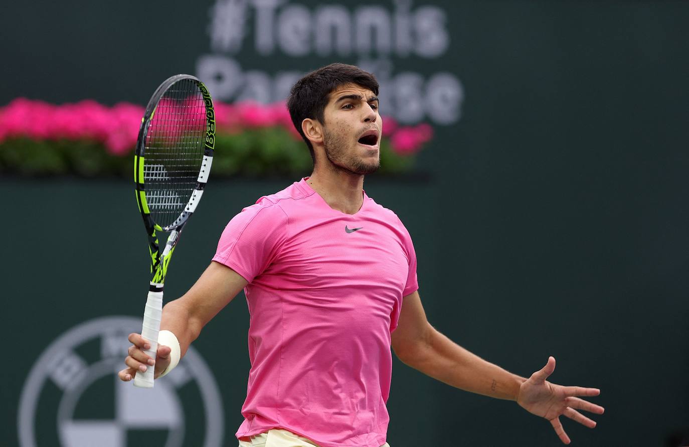 El triunfo de Carlos Alcaraz ante Medvedev en Indian Wells, en imágenes