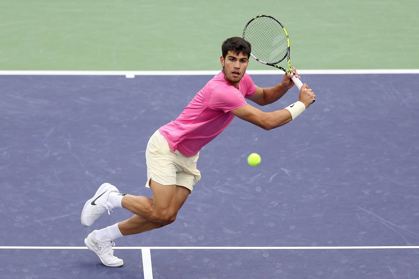 El triunfo de Carlos Alcaraz ante Medvedev en Indian Wells, en imágenes