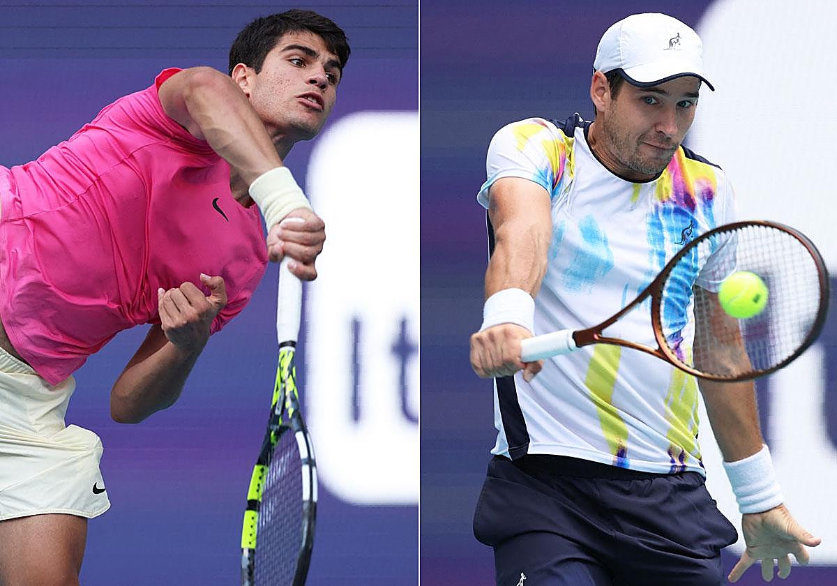 Carlos Alcaraz y Dusan Lajovic.