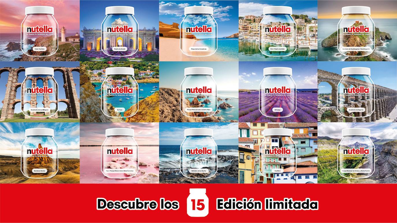 Imagen de algunos de los tarros de Nutella de edición limitado.