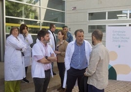 Profesionales de la red de salud mental, este martes en el centro de San Andrés, en Murcia, donde se presentó la Estrategia regional 2023-2026.