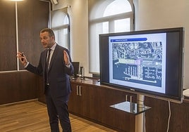 Joaquín Segado, en 2019, en la Autoridad Portuaria de Cartagena.