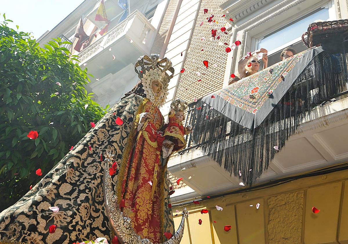Procesión de la Virgen de la Fuensanta, el año pasado.