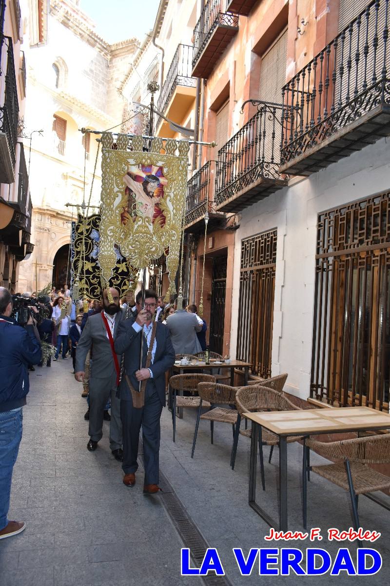 La procesión del Domingo de Ramos recorre la calle Mayor y La Corredera de Caravaca