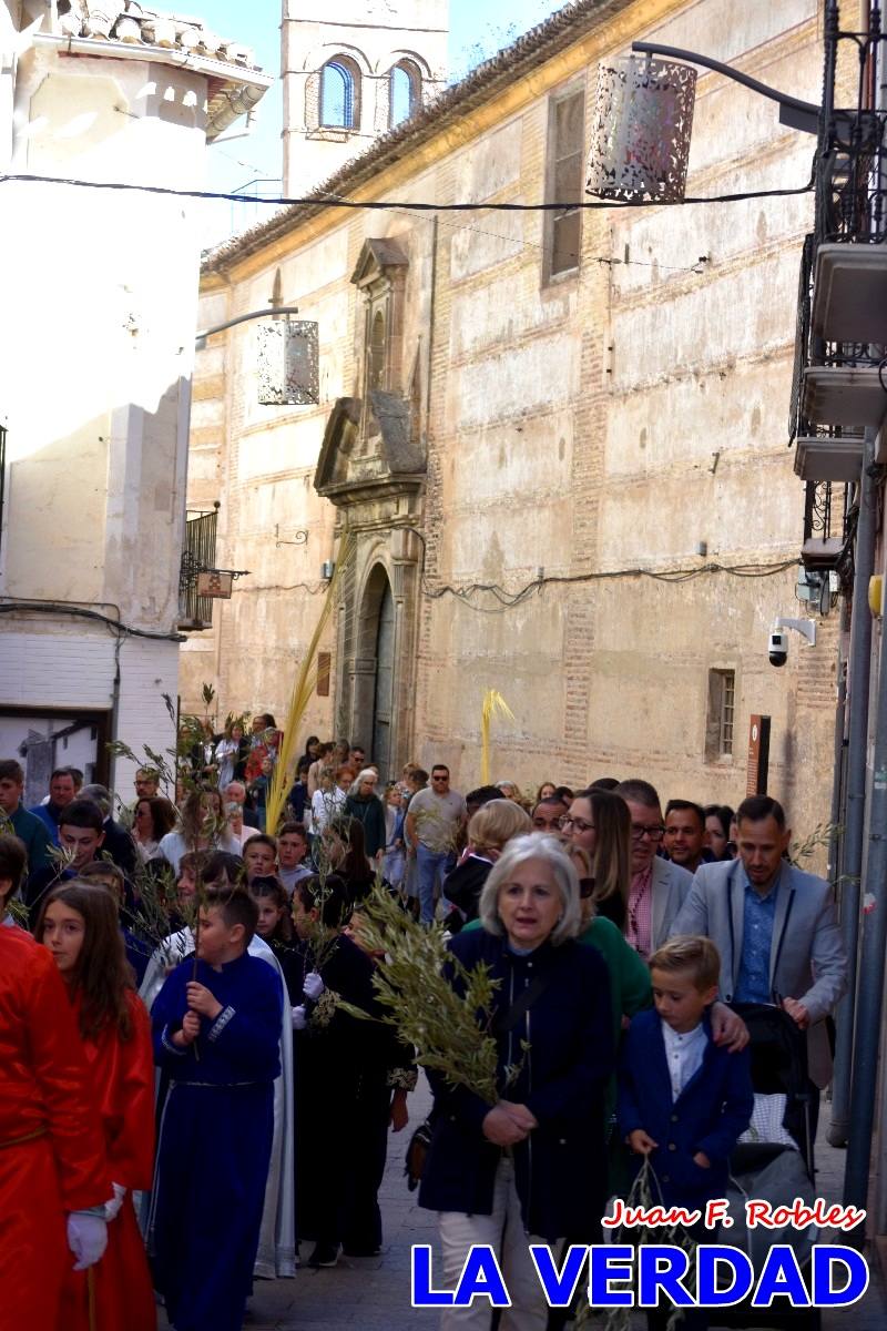 La procesión del Domingo de Ramos recorre la calle Mayor y La Corredera de Caravaca