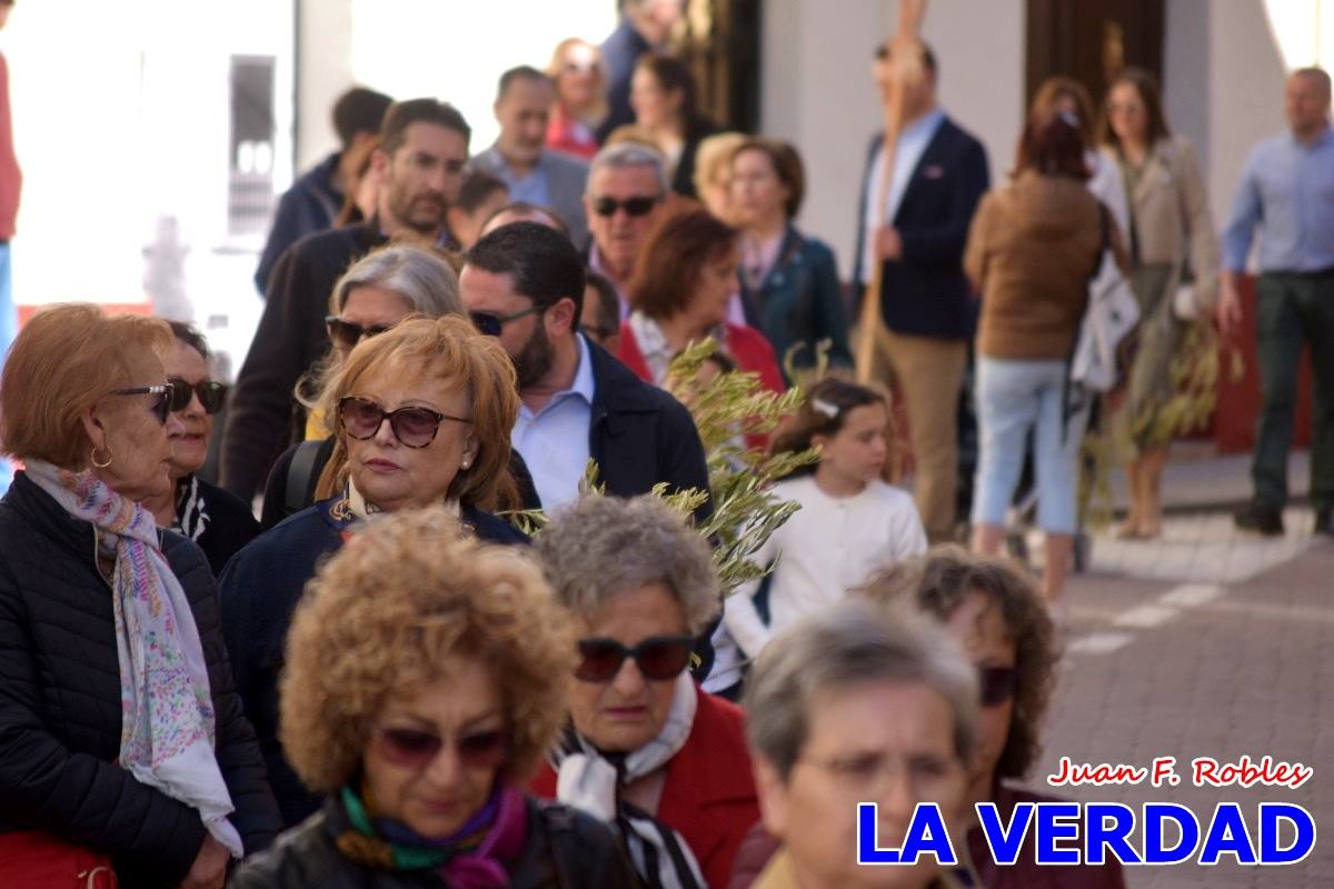 La procesión del Domingo de Ramos recorre la calle Mayor y La Corredera de Caravaca
