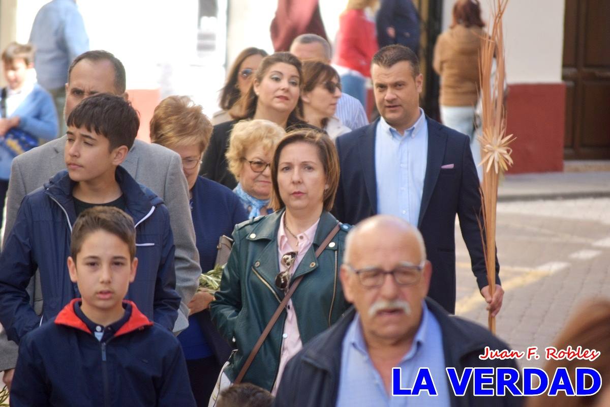La procesión del Domingo de Ramos recorre la calle Mayor y La Corredera de Caravaca